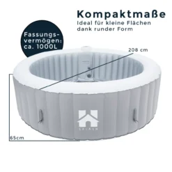 Outdoor Whirlpool SPLASH - Uni-Grau- 6 Personen