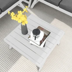 Outsunny 4tlg. Gartenmöbel-Set Balkonmöbel-Set mit Ecksofa Zweisitzer Couchtisch