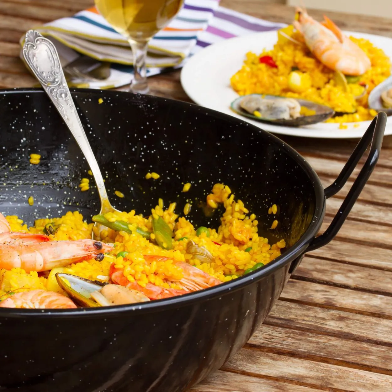 Paella Servierschale Ø 22 cm, 1,3l, 2 Griffe, Suppen & Eintöpfe
