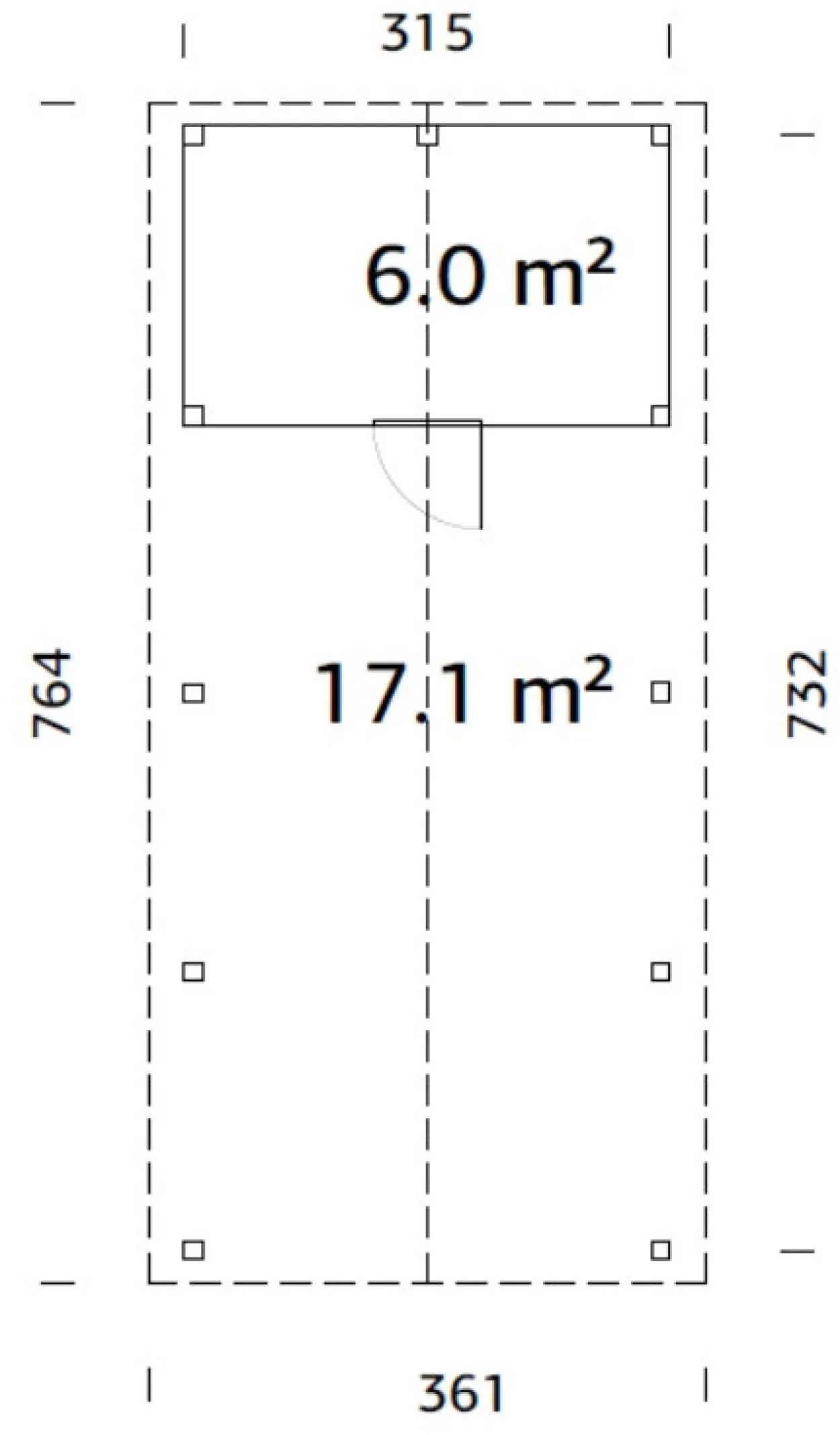 Palmako Carport Ruben 23,1 m² mit Geräteraum
