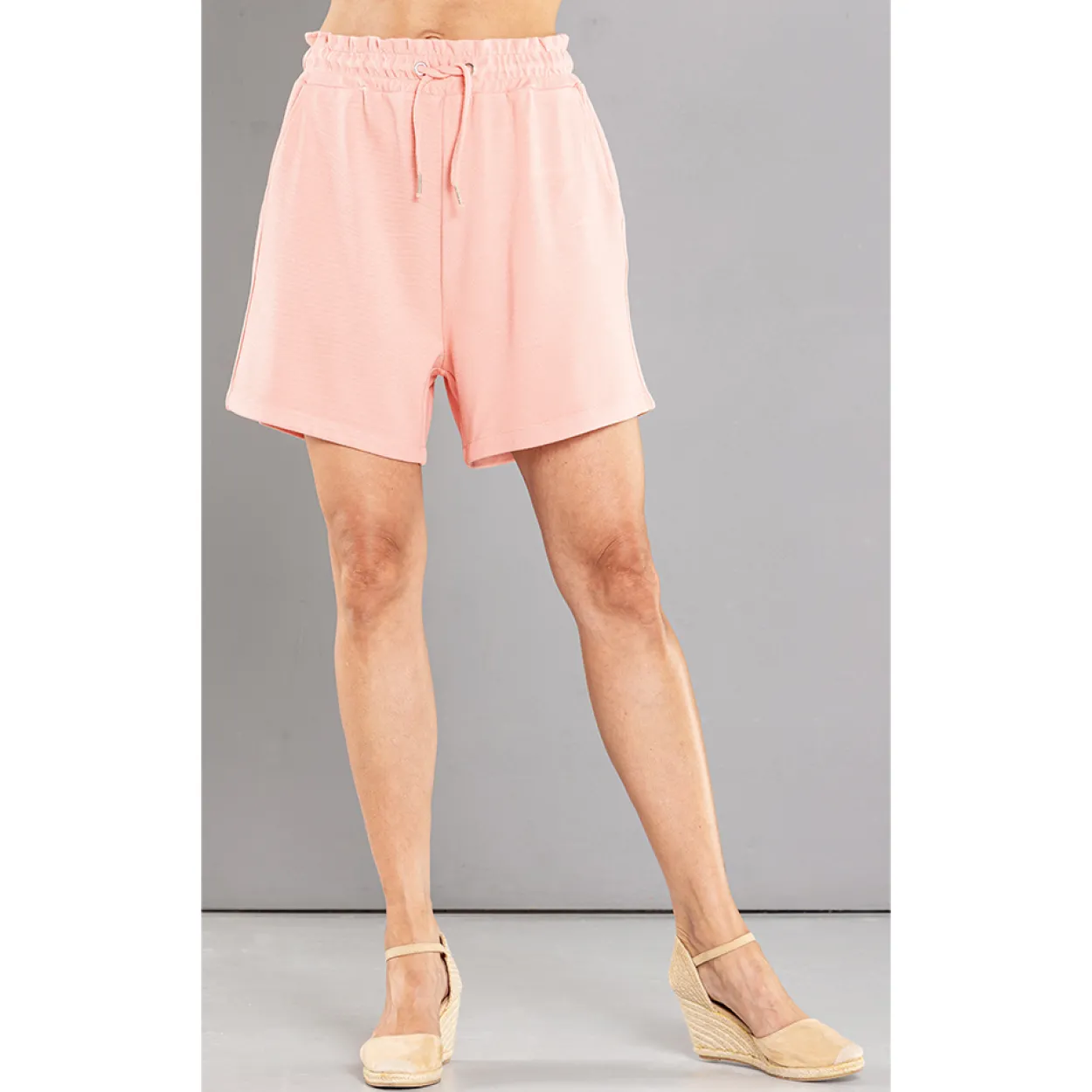 Paperbag-Shorts mit Struktur-Lobster