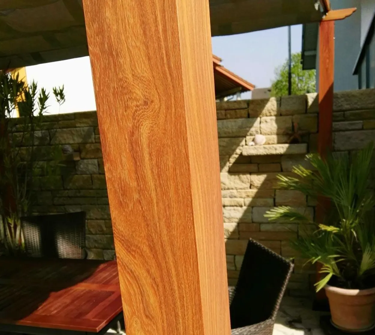 Paragon Outdoor Pavillon Florida ca. 12,25 m² Holzoptik