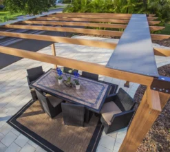 Paragon Outdoor Pavillon Florida ca. 12,25 m² Holzoptik