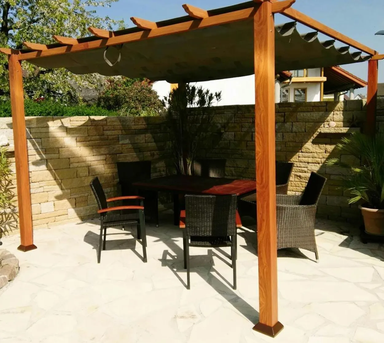 Paragon Outdoor Pavillon Florida ca. 12,25 m² Holzoptik