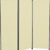 Paravent 3-tlg. elfenbein