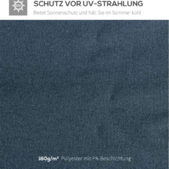 Pavillondach Ersatzdach Pavillonabdeckung Polyester Grau 3x3m