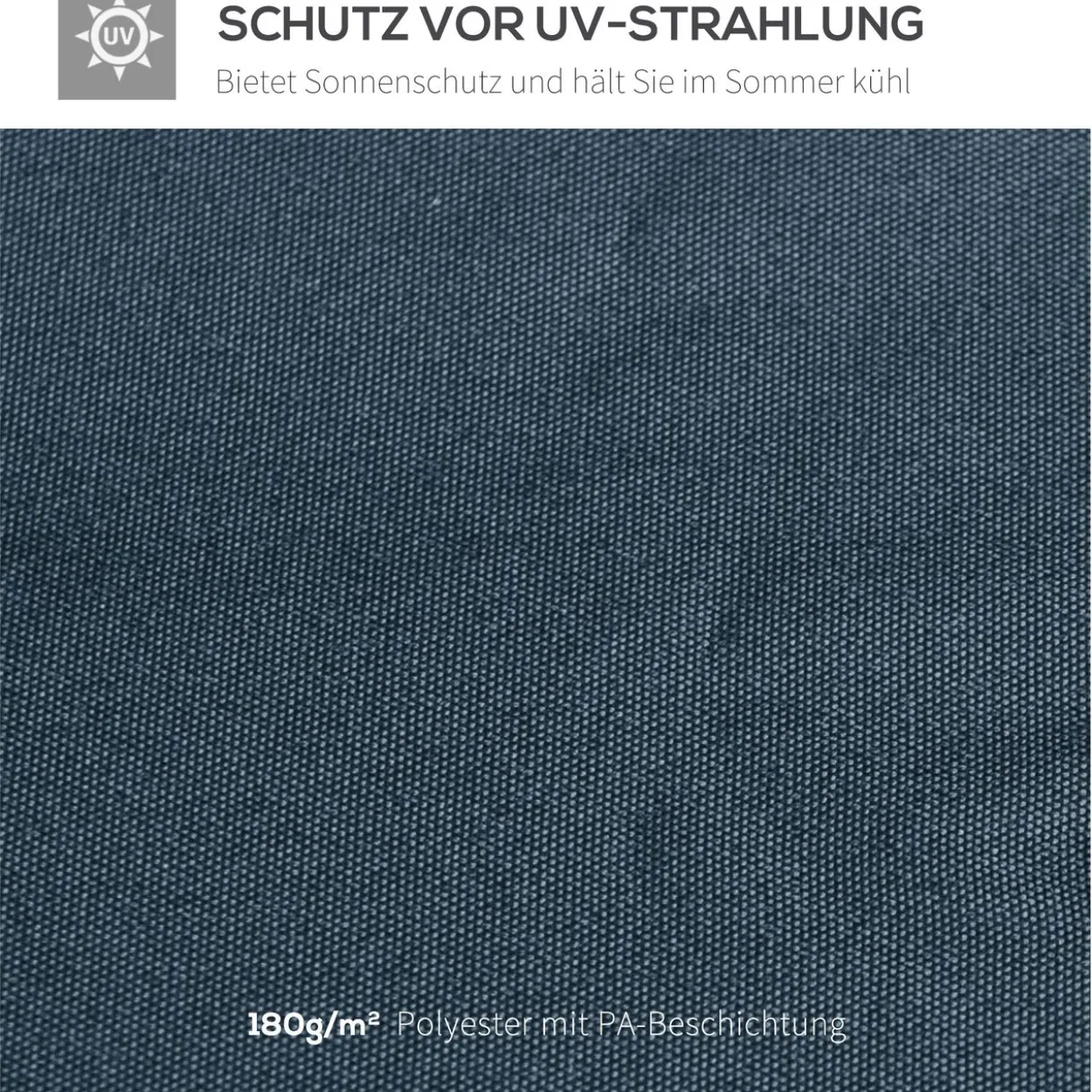 Pavillondach Ersatzdach Pavillonabdeckung Polyester Grau 3x3m
