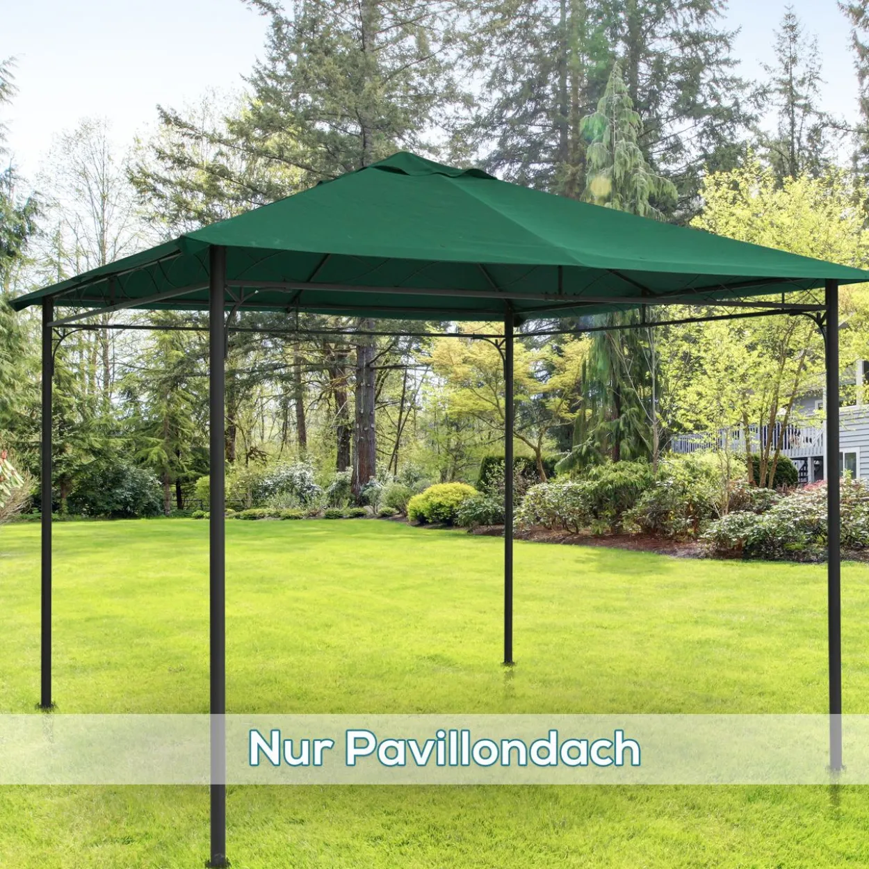 Pavillondach Ersatzdach Pavillonabdeckung Polyester Grün 3x3m