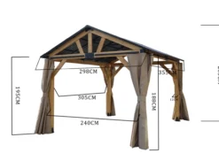 Pavillon KENT ca. 355 x 298 x 265 cm - Anthrazit