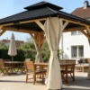 Pavillon Limassol ca. 360 x 298 x 275 cm - Anthrazit/Beige
