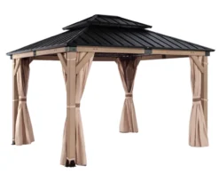 Pavillon Limassol ca. 360 x 298 x 275 cm - Anthrazit/Beige