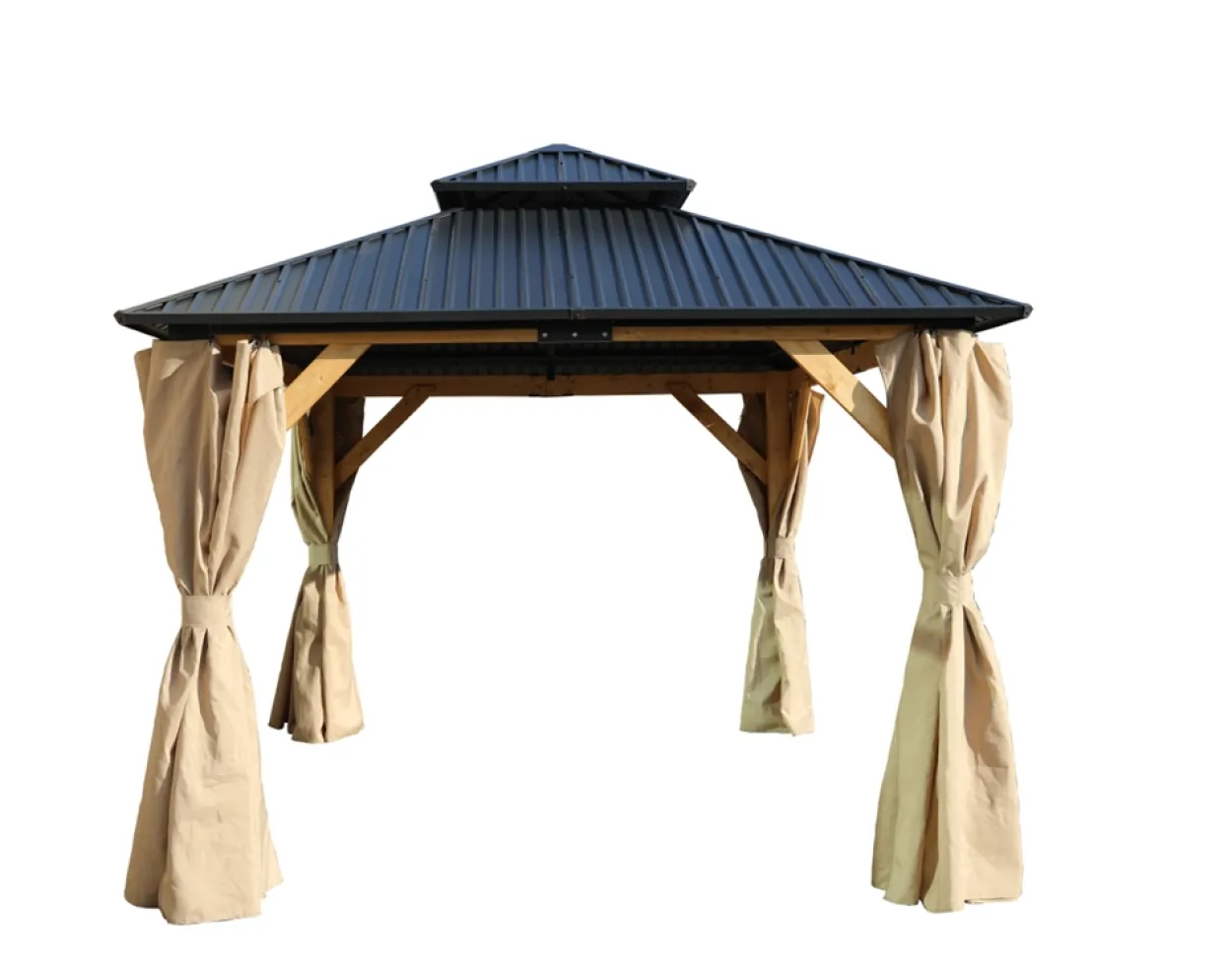 Pavillon Limassol ca. 360 x 298 x 275 cm - Anthrazit/Beige