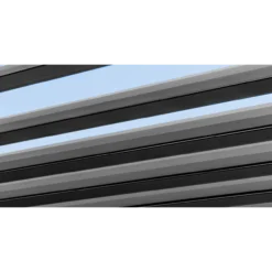 Pavillon mit Lamellendach aus Stahl und Aluminium, ca. 300 x 300 x 240 cm - Anthrazit