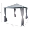 Pavillon mit Netzseiten ca. 300 x 300 x 260 cm – Grau