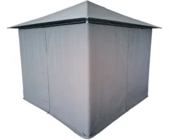 Pavillon mit Netzseiten ca. 300 x 300 x 260 cm – Grau