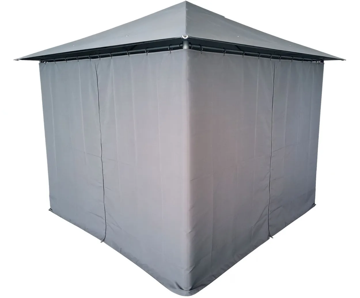 Pavillon mit Netzseiten ca. 300 x 300 x 260 cm – Grau