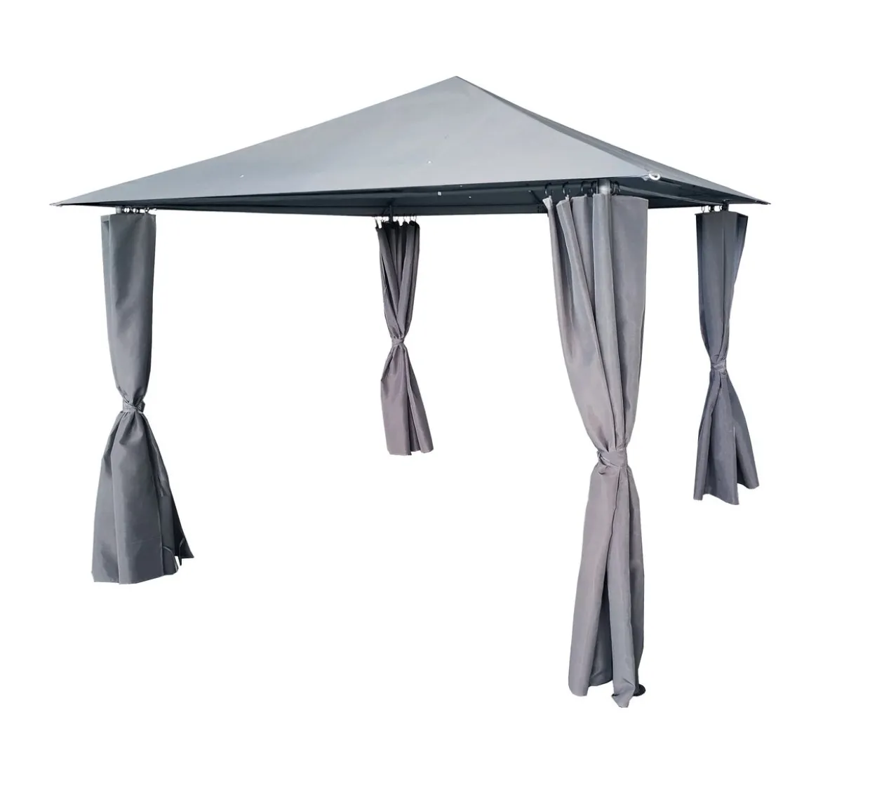 Pavillon mit Netzseiten ca. 300 x 300 x 260 cm – Grau