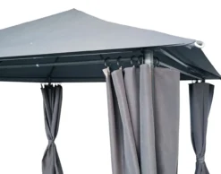 Pavillon mit Netzseiten ca. 300 x 300 x 260 cm – Grau
