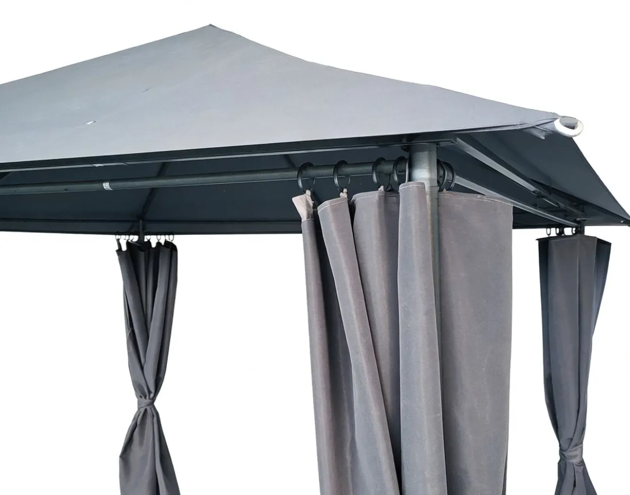 Pavillon mit Netzseiten ca. 300 x 300 x 260 cm – Grau