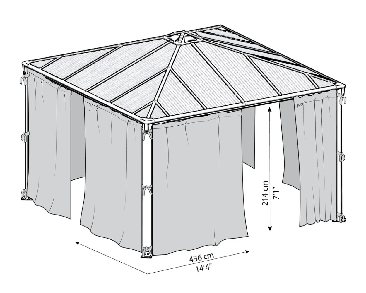 Pavillon Palermo 4300 Vorhangset
