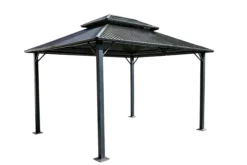Pavillon „Sofia“ aus Stahl, ca. 365 x 298 x 275 cm - Anthrazit