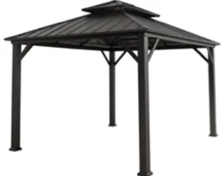 Pavillon „Sofia“ aus Stahl, ca. 365 x 298 x 275 cm - Anthrazit