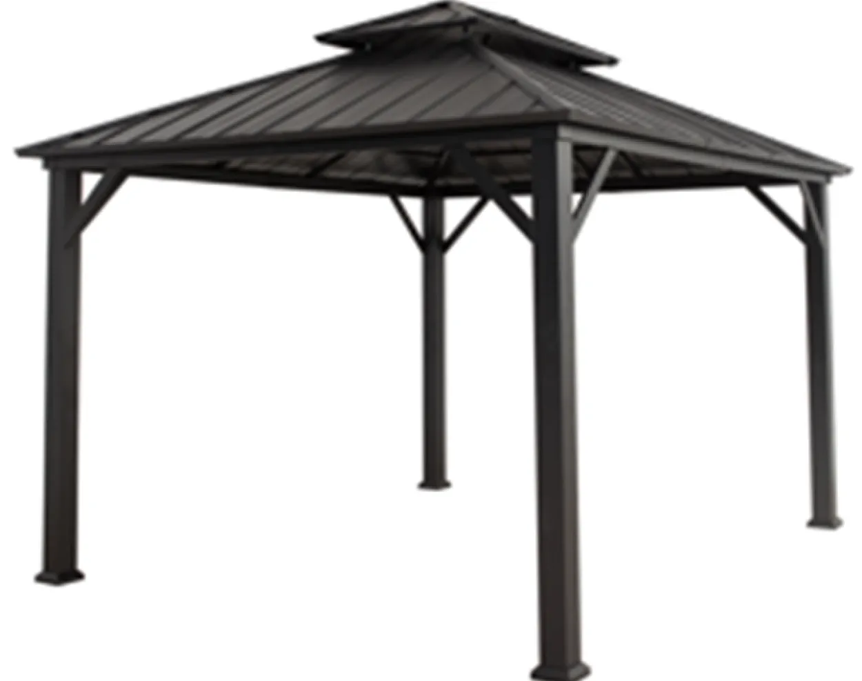 Pavillon „Sofia“ aus Stahl, ca. 365 x 298 x 275 cm - Anthrazit