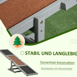 PawHut Hundewippe Hunde Agility Wippe Holz Welpenspielzeug für große Hunde