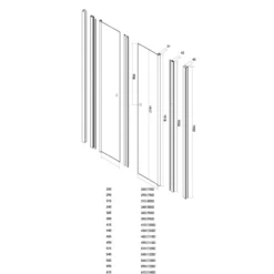 Pendeltür LAVEA 80x195cm - Milchglas