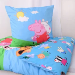 Peppa Pig Bettwäsche Größe 80x80 + 135x200 cm