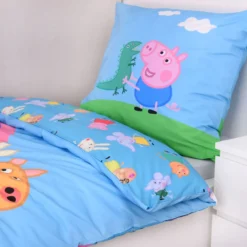 Peppa Pig Bettwäsche Größe 80x80 + 135x200 cm