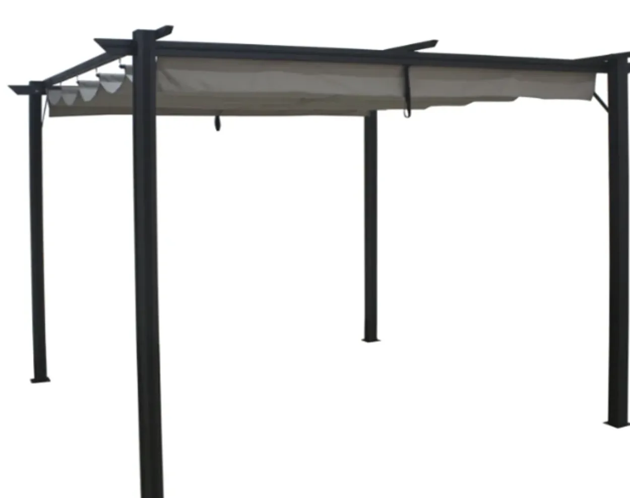 Pergola aus Aluminium ca. 295 x 295 x 225 cm - Anthrazit