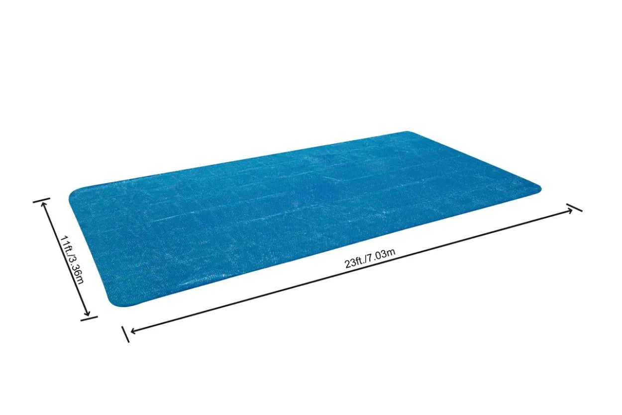 PE-Solarabdeckplane 703 x 336 cm, blau, eckig
