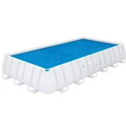 PE-Solarabdeckplane 703 x 336 cm, blau, eckig