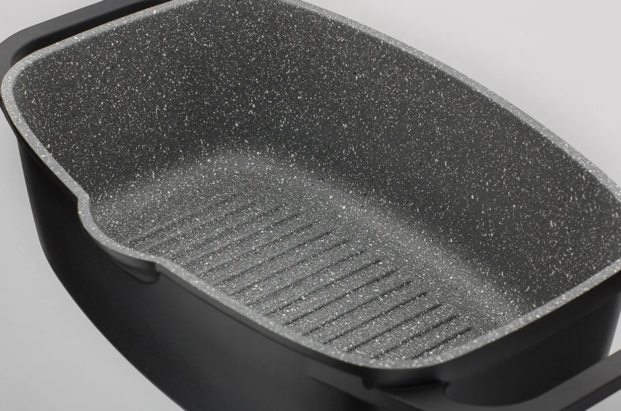 Pfannen-Set Gourmet Granit + Bräter 5-tlg.