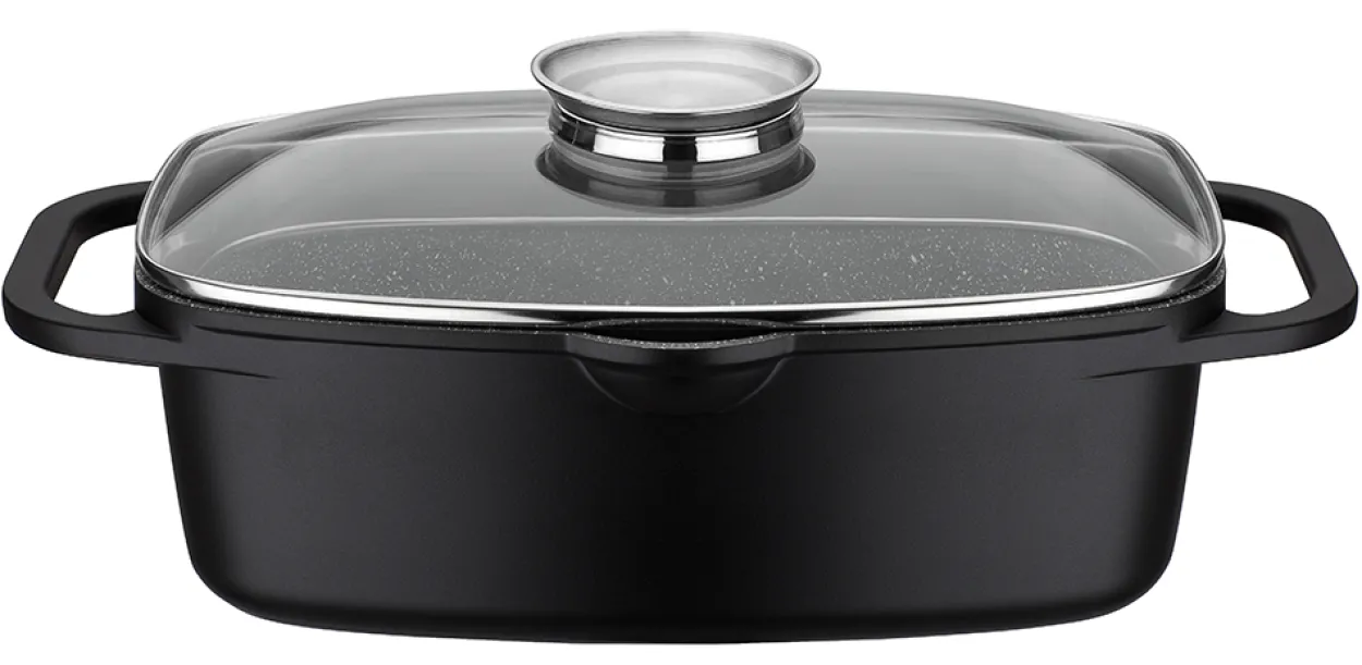 Pfannen-Set Gourmet Granit + Bräter 5-tlg.