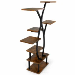 Pflanzenregal mit 8 Ablagen, schmaler Pflanzenständer 122 cm