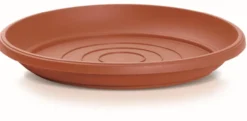 Pflanztopf mit Dekor, ca. 8 Liter - rund - Terrakotta