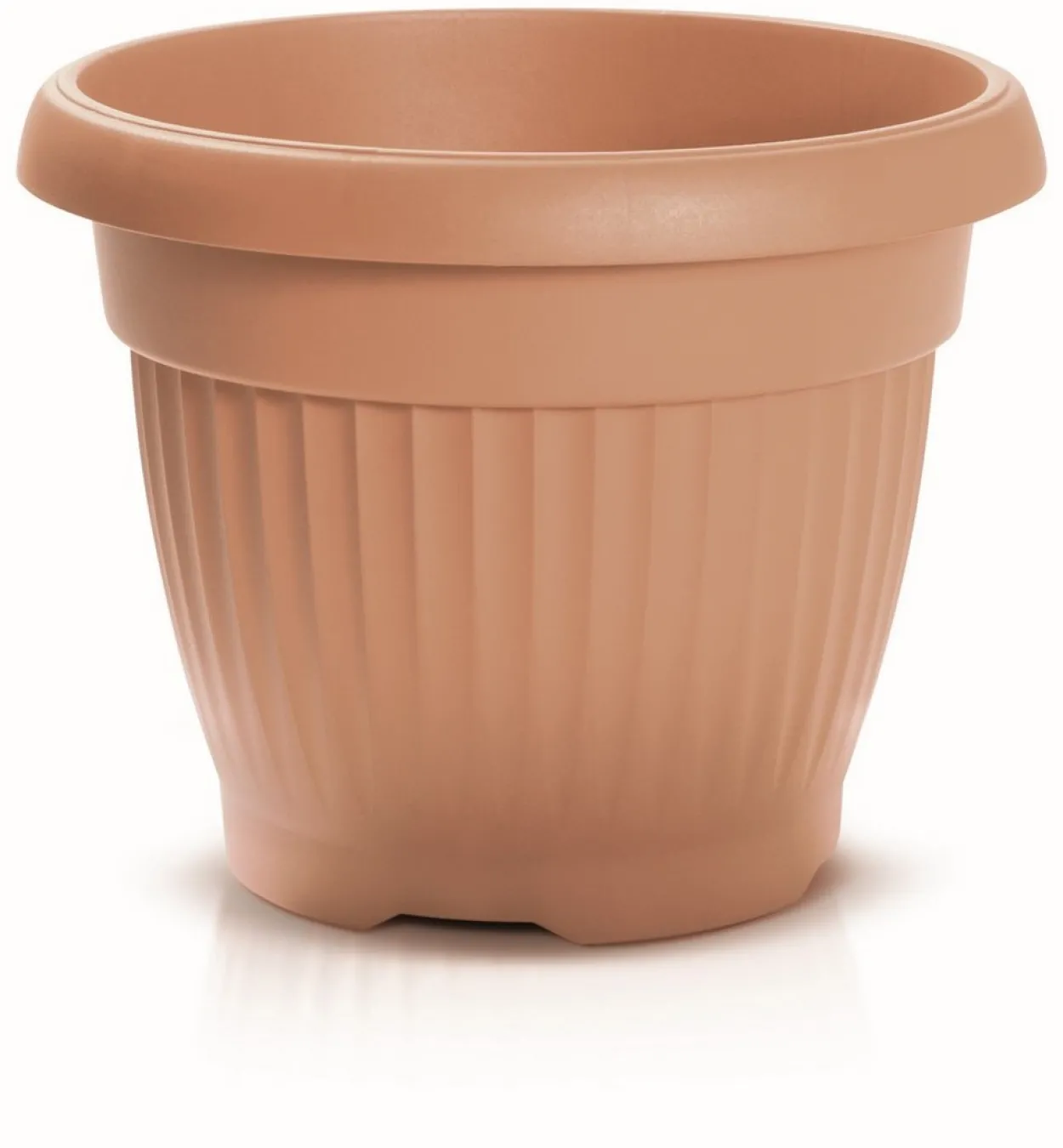 Pflanztopf mit Dekor, ca. 8 Liter - rund - Terrakotta