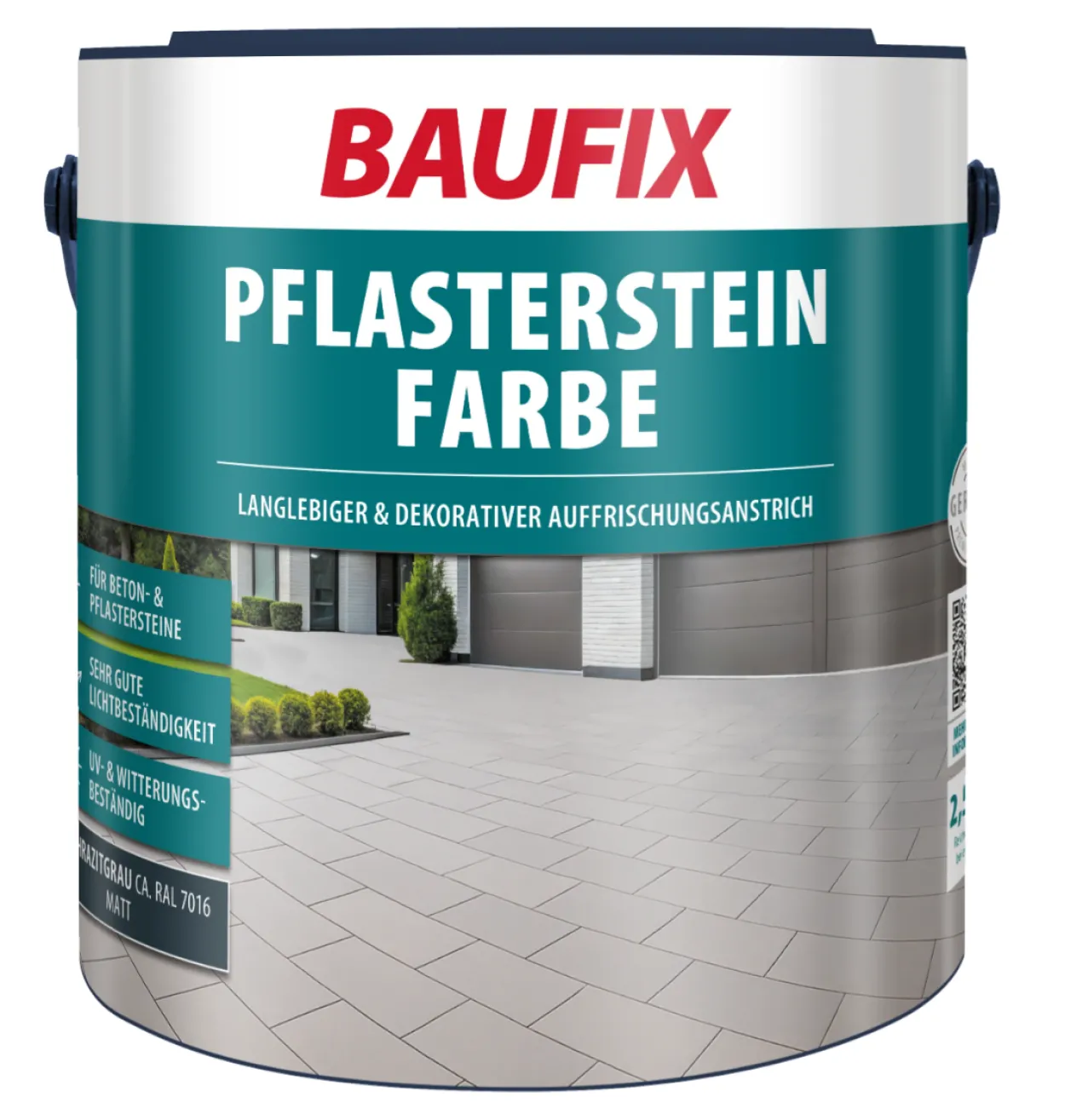 Pflasterstein-Farbe - Anthrazitgrau 2,5L