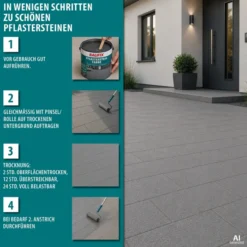 Pflasterstein-Farbe - grau 2,5L