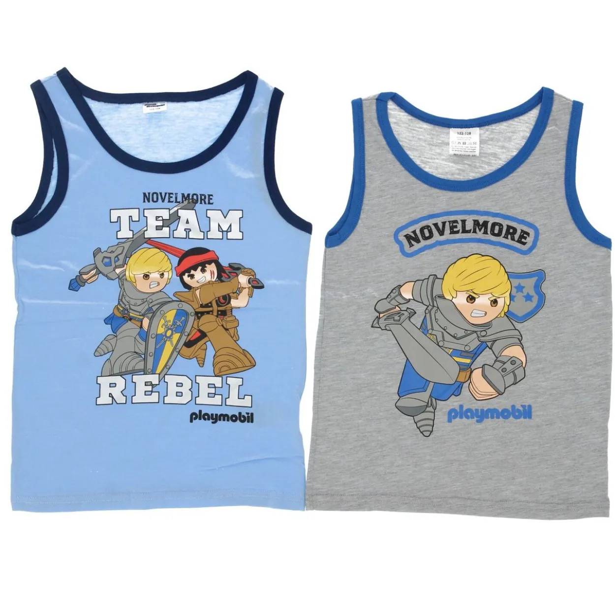 Playmobil 2er Pack Unterhemd – Baumwollshirts für Jungs, Größe 110/116