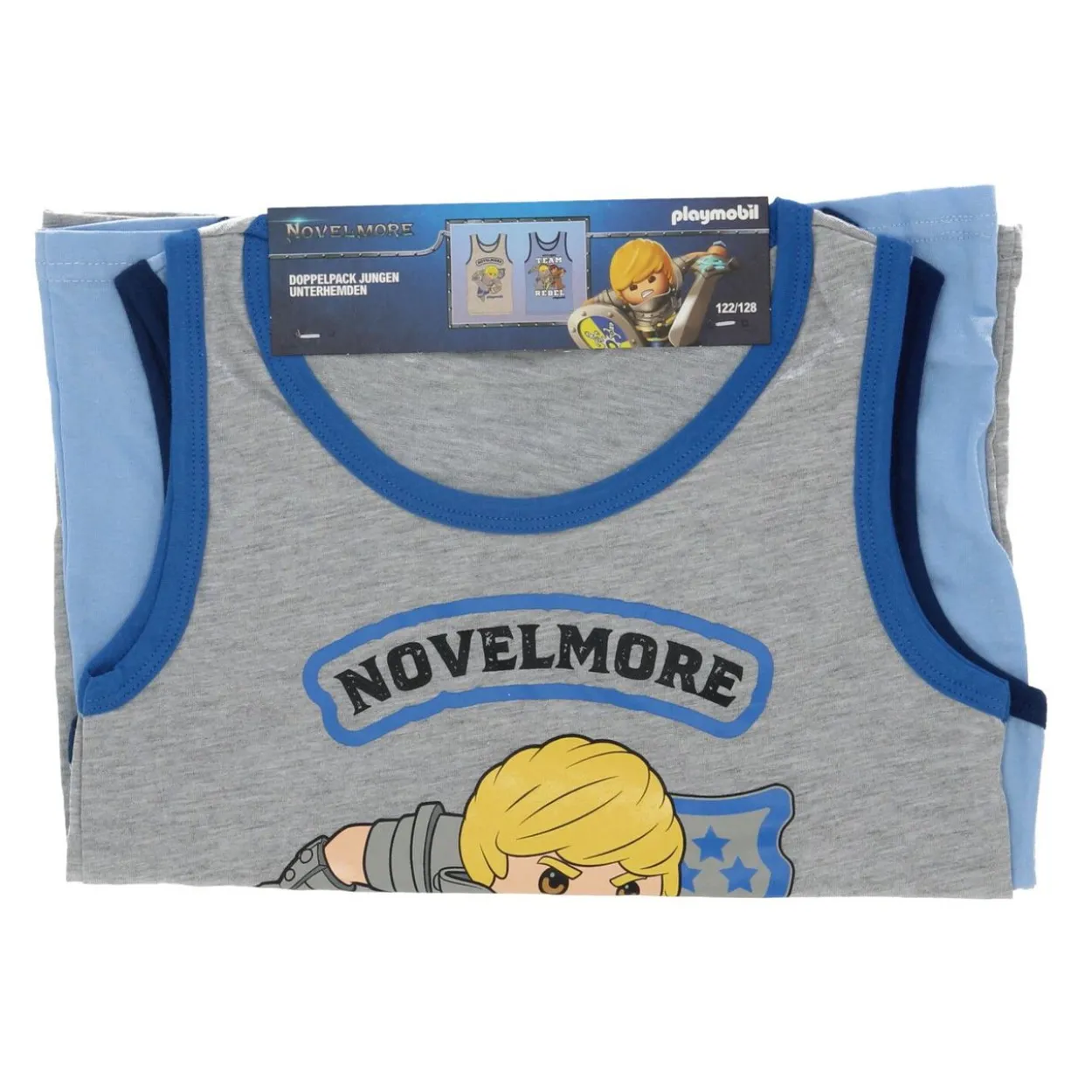 Playmobil 2er Pack Unterhemd – Baumwollshirts für Jungs, Größe 110/116