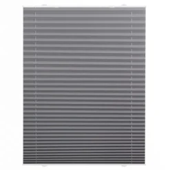 Plissee Haftfix, ohne Bohren Grau, 80 cm x 130 cm (B x L)