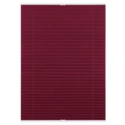 Plissee Klemmfix, ohne Bohren, verspannt - Brombeer, 75 cm x 130 cm (B x L)