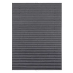 Plissee Klemmfix, ohne Bohren, verspannt - Grau, 70 cm x 130 cm (B x L)