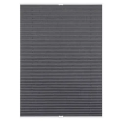 Plissee Klemmfix, ohne Bohren, verspannt - Grau, 120 cm x 130 cm (B x L)