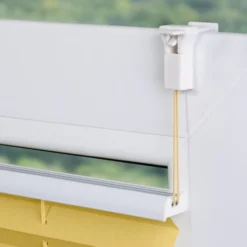 Plissee Klemmfix, ohne Bohren, verspannt - Gelb, 85 cm x 130 cm (B x L)