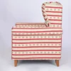 Polstersessel Loretta, ca. 86 x 81 x 105 cm – Rot gestreift & Blumenmuster