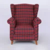 Polstersessel Loretta, ca. 86 x 81 x 105 cm – Rot Kariert